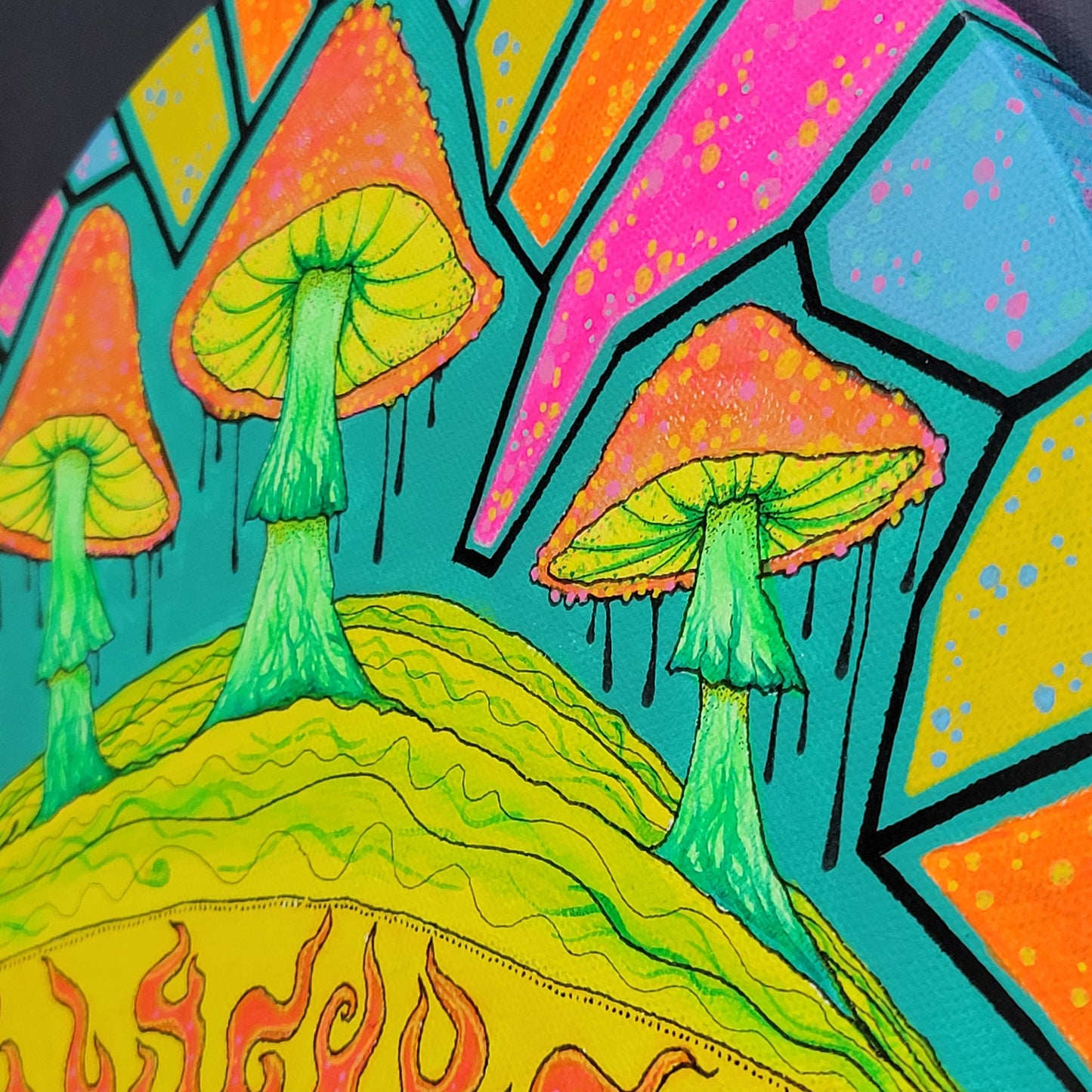colorful mushroom art