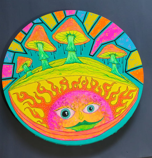 trippy mushroom art
