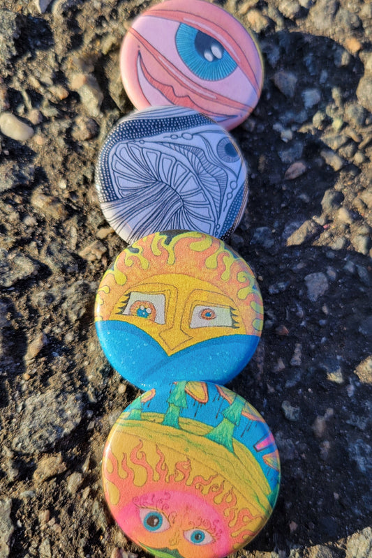 hand-made art button