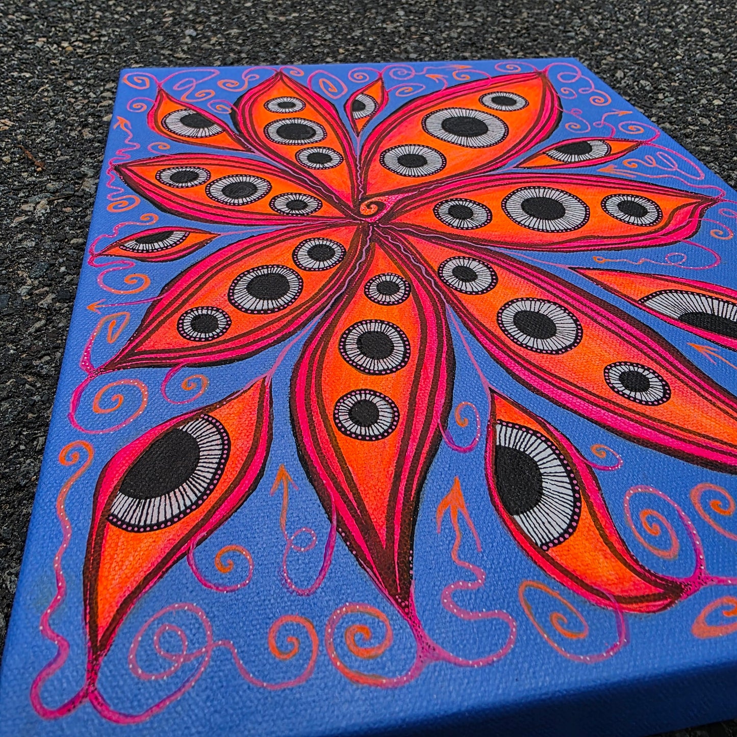 trippy flower art
