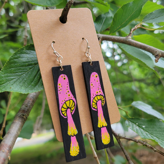 mushroom earrings