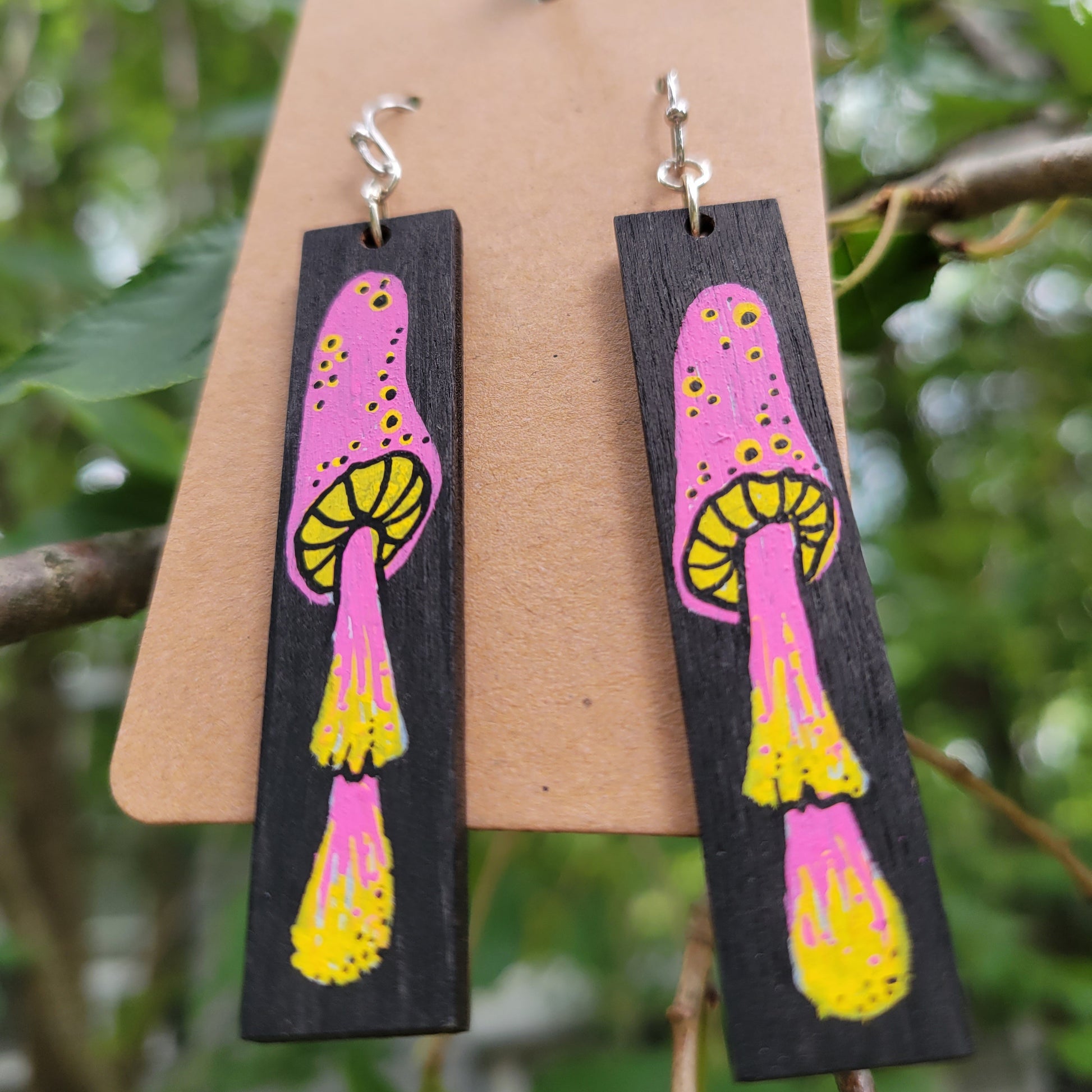 funky mushroom earrings