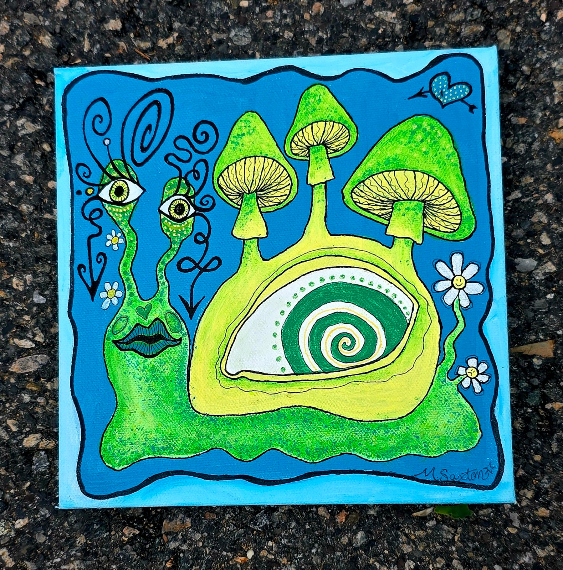 mushroom snail art