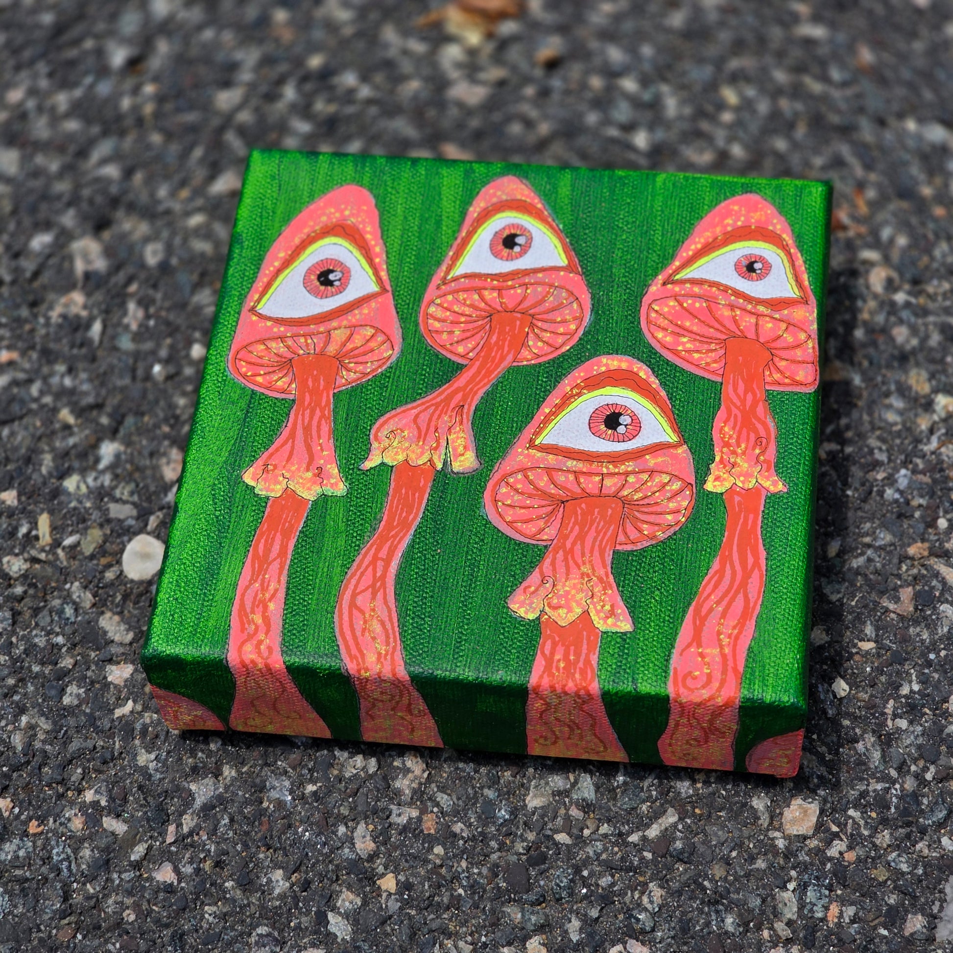 trippy mushroom art