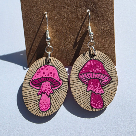 mushroom earrings
