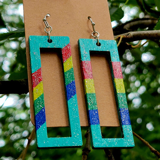 sparkly painted earrings