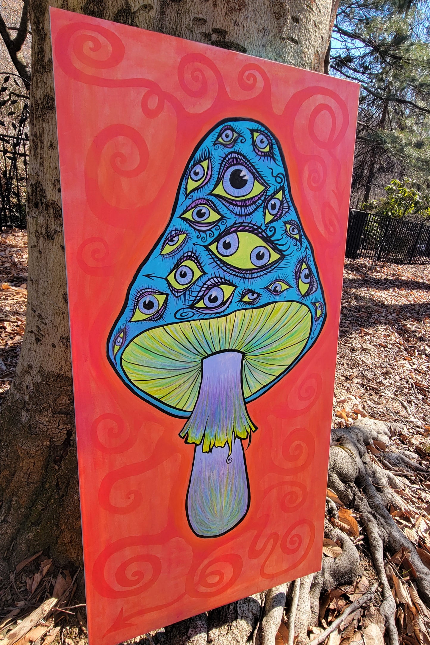 trippy mushroom art