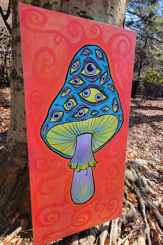 trippy mushroom art