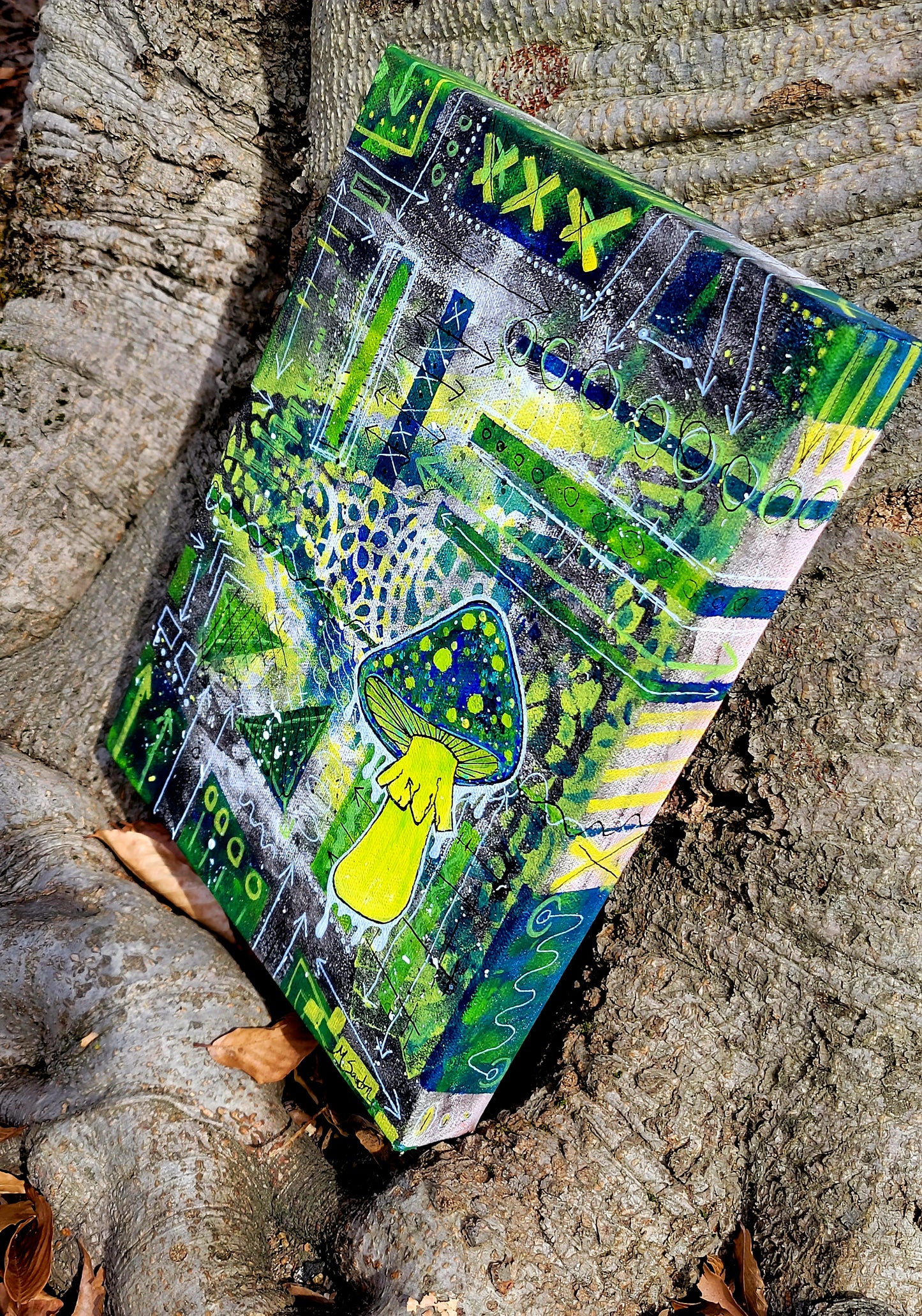graffiti mushroom painting